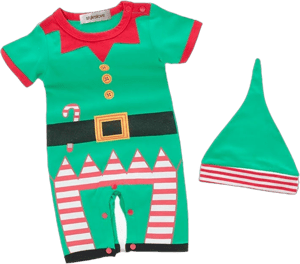 StylesILove Unisex Baby Holiday Elf Short-Sleeved Costume Romper