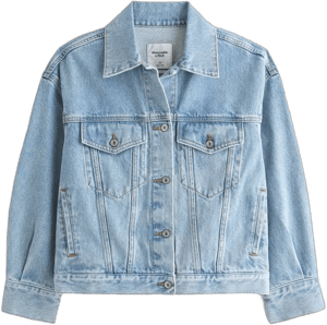 Abercrombie & Fitch Women's Distressed Denim Trucker Jacket