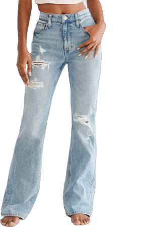 Aeropostale Women's Flare High-Rise Cotton Jeans