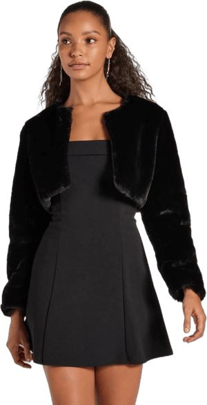 Windsor Essential Faux Fur Bolero Jacket