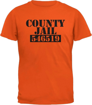 Halloween County Jail Inmate Costume T-Shirt