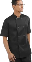 Chefwear Unisex Short Sleeve Plastic Button Chef Coat CWC455-CW