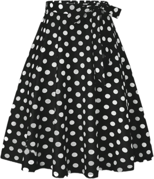 Avanova Women's Vintage Polka Dot Flared High Waisted Mini Skirt