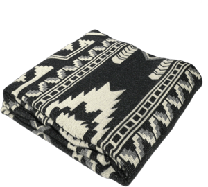 LATITUDE ZERO Alpaca Wool Throw Blanket Native Design Wool Blanket