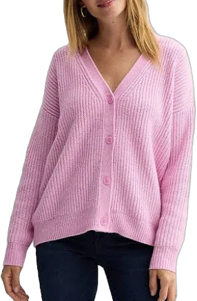 Women's Sonoma Goods For Life Oversized Boyfriend Cardigan, Size: XS, Pleasant Pink