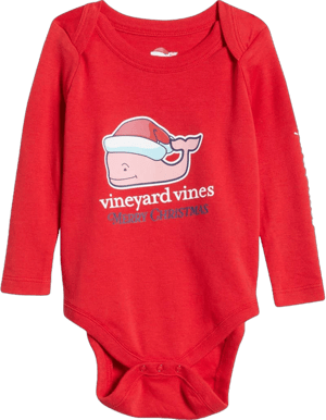 vineyard vines Baby Santa Whale Body Suit