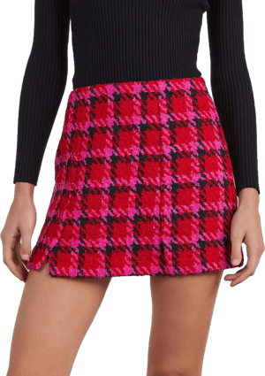 VICI Women's Blitzen Plaid Mini Skirt