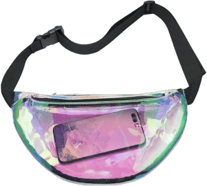 Clear Holographic Fanny Pack-Iridescent Fanny Pack Women, Rave Festival Waist Pack