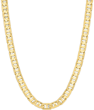 14K Gold-Plated Sterling Silver Mariner Link Necklace for Men