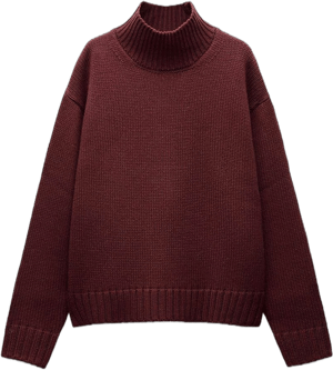 Zara Women's High Collar Knit Sweater