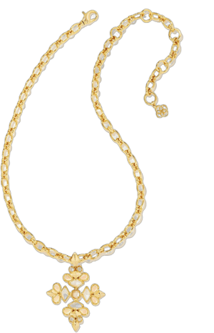 Kendra Scott Kinsley Gold Statement Necklace Mix