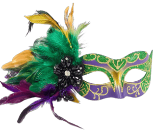 Women's Mardi Gras Feather Mask