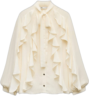 Zara Women's Ruffled Romantic Blouse