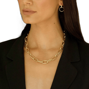 Chunky Chain Link Necklace in Gold Classic Chain