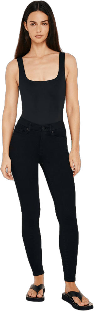 Good American Women's Good Legs Skinny Jeans with Extra Stretch and Gap-Proof Waistband