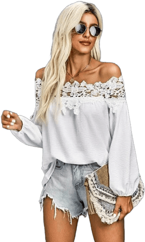 Elegant Outlook Lace Off The Shoulder Top