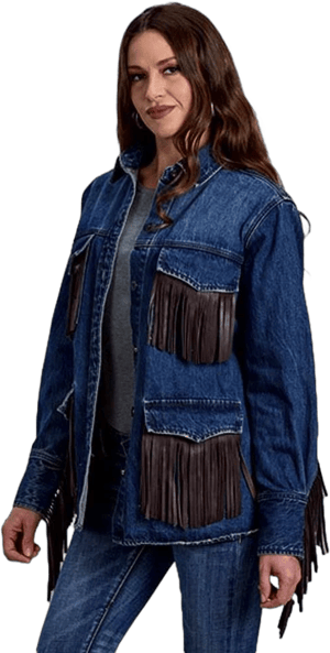 Stetson Dark Denim Fringe Jacket