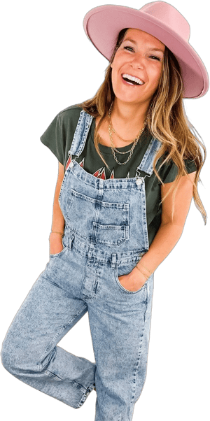 Free People Women's Denim Ziggy Overalls