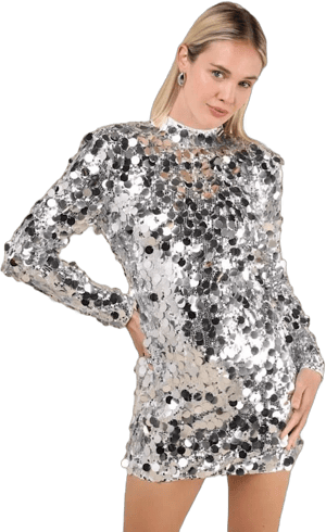 Lulus Backless Sequin Mini Dress