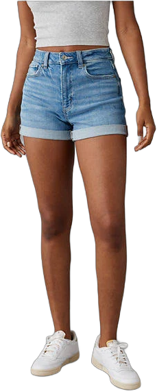 Ae Stretch Denim Mom Shorts