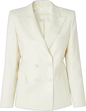 Blazé Milano Women's First Class Charmer Double-Breasted Silk-Trimmed Wool