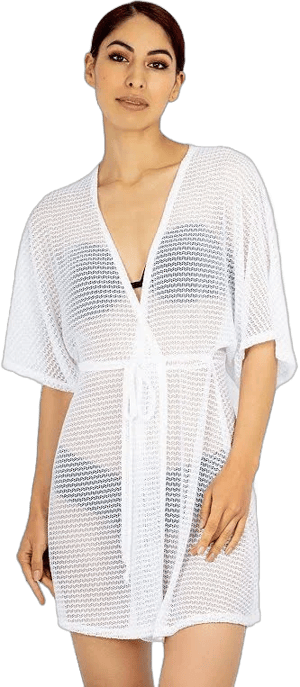 Jordan Taylor Women's Sheer Mesh Skin Print Kimono