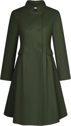 Grace Karin Women's Wool Double Breasted Trench Coat