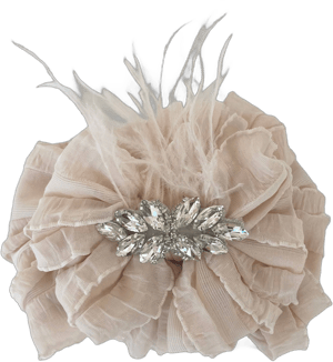 RockinRoyalty Fancy Feather Ruffled Headband