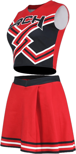 Women's Cheerleader Costume Top Skirt Set