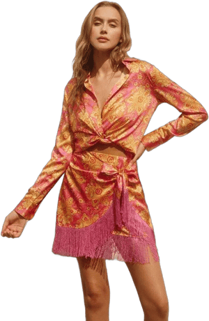 Hippie Vibe Tribe Paisley Silk Shirt