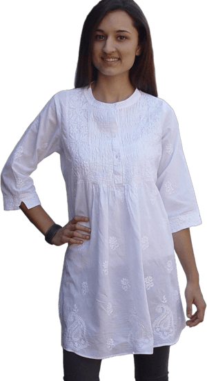 BIBA Hand Embroidered Cotton Tunic