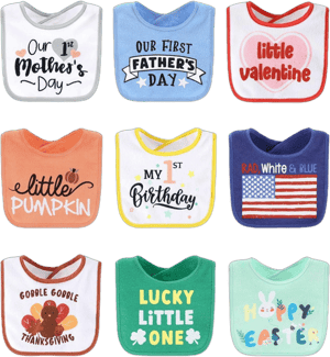 The Peanutshell Holiday Bibs Set