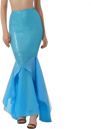 Women's Sequin Mermaid Tail Maxi Skirt