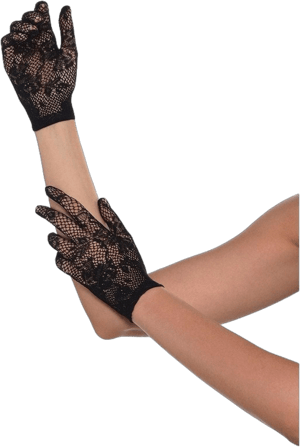 Floral Lace Fishnet Gloves