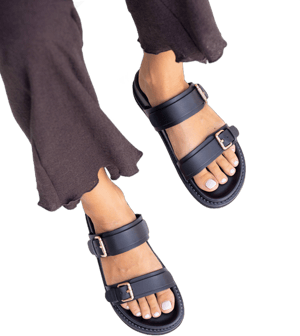 Women's Platform Chunky Leather Sandals