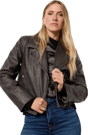 Evereve Women's Veda Distressed Moto Jacket