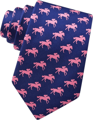 Alynn Men's 100% Silk Kentucky Derby Photo Finish Horse Race Racing Tie