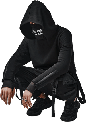 Assassin's Oversized Hoodie with Thumbhole Sleeves