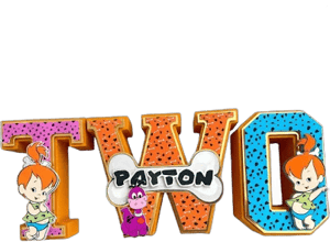 Pebble birthday, Flintstone party supplies, Flintstone birthday, Pebbles 1st birthday, Flinstone party letters, Pebbles birthday decorations