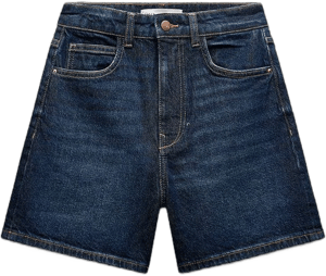 Zara Women's Z1975 High-Waist Denim Mom Shorts