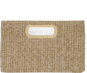 JNB Top Handle Straw Clutch Women's