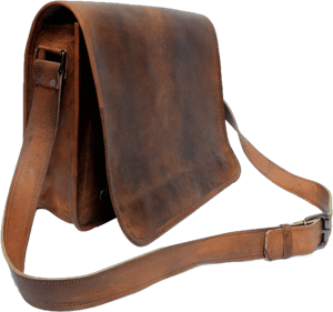 IndianHandoArt 13 inch Leather Real Messenger Bag