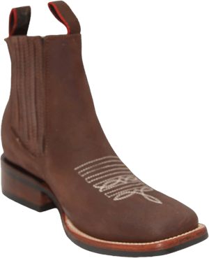 Women's Leather Low Heel Cowboy Boots