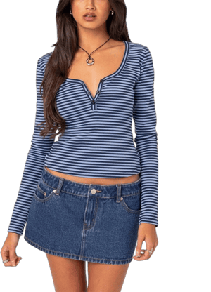 Edikted Women's Jocelyn Striped Top