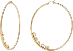 Coach Women's Signature Large Hoop Earrings