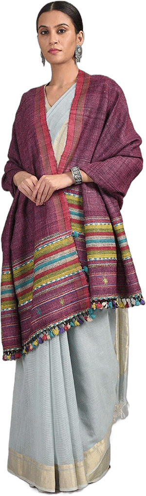 Jaypore Women's Wool Hand Woven Shawl