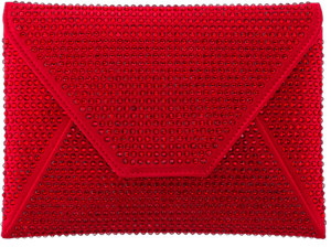 Nina Lorna Crystal Encrusted Square Envelope Clutch