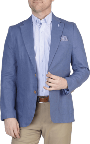 Tailorbyrd Men's Solid Notch Lapel Linen Blend Sport Coat