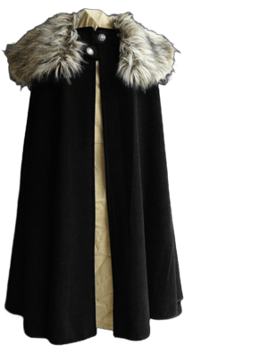 Viking Fur Collar Cloak