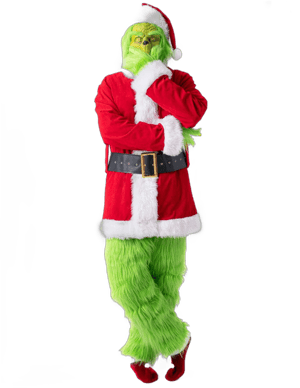 PAFIGA Men's Big Monster Furry Santa Suit